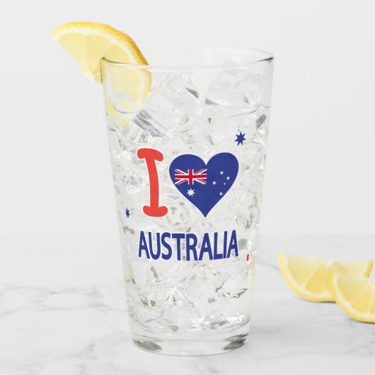 "Ik hou van AUSTRALIË" Australië Dag 26 januari Glas (Voorkant ijs)