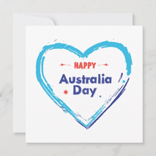 "Ik hou van AUSTRALIË" Australië Dag 26 januari Ho Feestdagenkaart (Voorkant)