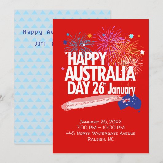 "IK HOU VAN AUSTRALIË" Australië Dag 26 januari Kaart (Voorkant / Achterkant)