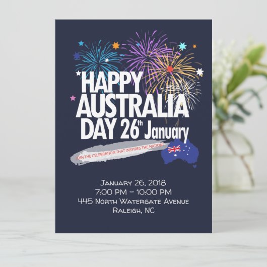 "IK HOU VAN AUSTRALIË" Australië Dag 26 januari Kaart (Staand voorkant)