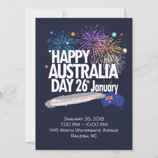 "IK HOU VAN AUSTRALIË" Australië Dag 26 januari Kaart (Voorkant)