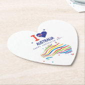 "Ik hou van AUSTRALIË" Australië Dag 26 januari Kartonnen Onderzetters (Gekanteld)