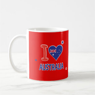 "Ik hou van AUSTRALIË" Australië Dag 26 januari Koffiemok