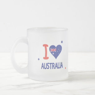 "Ik hou van AUSTRALIË" Australië Dag 26 januari Matglas Koffiemok