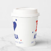 "Ik hou van AUSTRALIË" Australië Dag 26 januari Papieren Bekers (Links)