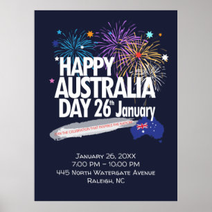 "Ik hou van AUSTRALIË" Australië Dag 26 januari Poster