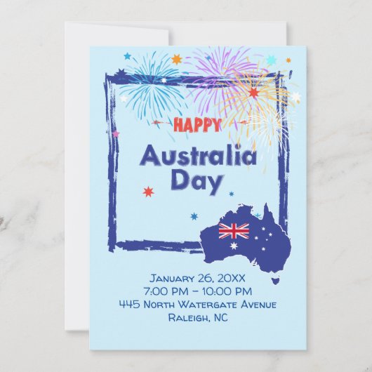 "Ik hou van AUSTRALIË" Australië Dag 26 januari Save The Date (Voorkant)