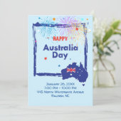 "Ik hou van AUSTRALIË" Australië Dag 26 januari Save The Date (Staand voorkant)