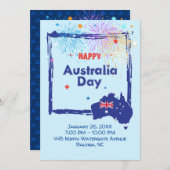 "Ik hou van AUSTRALIË" Australië Dag 26 januari Save The Date (Voorkant / Achterkant)