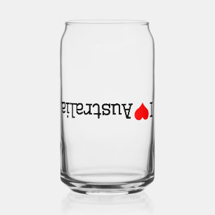 Ik hou van Australië Blikvorm Glas