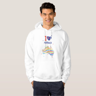 Ik hou van AUSTRALIË Happy Australia Day 26 janua Hoodie