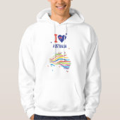 Ik hou van AUSTRALIË Happy Australia Day 26 januar Hoodie (Voorkant)