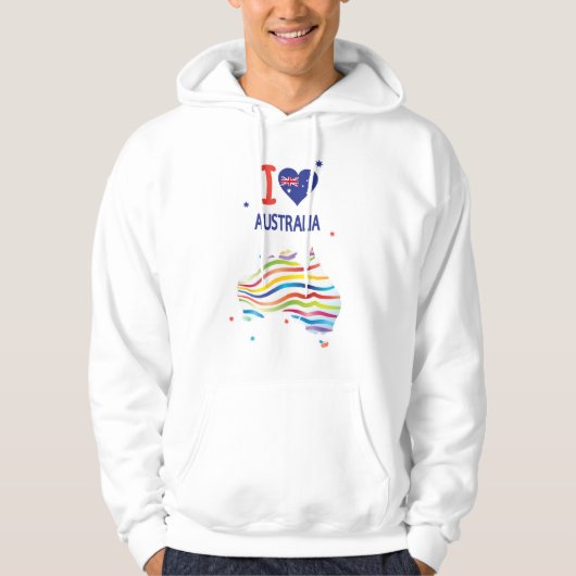Ik hou van AUSTRALIË Happy Australia Day 26 januar Hoodie (Voorkant)