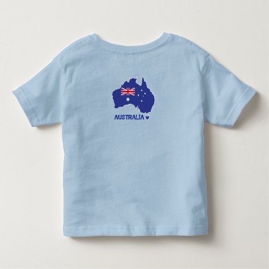 Ik hou van AUSTRALIË Happy Australia Day 26 januar Kinder Shirts (Achterkant)