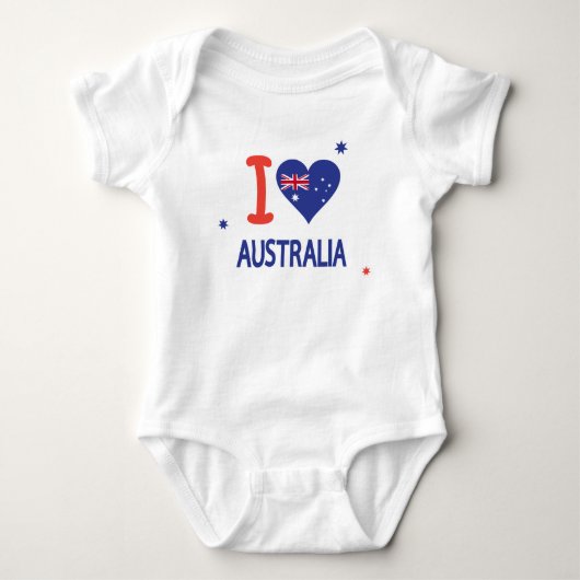 Ik hou van AUSTRALIË Happy Australia Day 26 januar Romper (Voorkant)