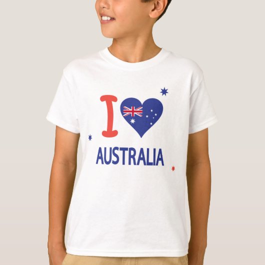 Ik hou van AUSTRALIË Happy Australia Day 26 januar T-shirt (Voorkant)