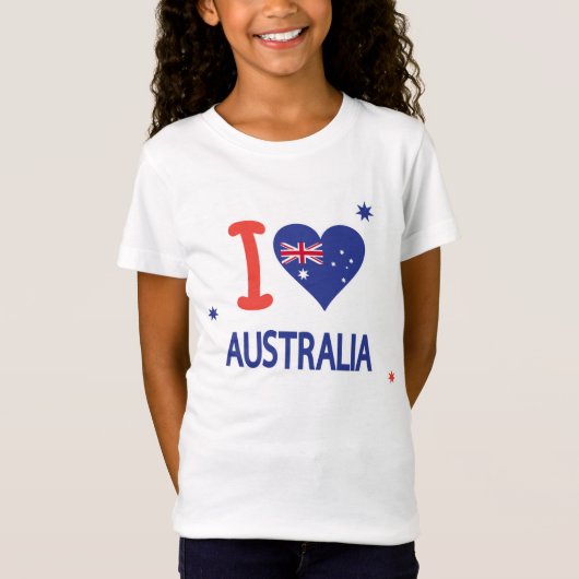 Ik hou van AUSTRALIË Happy Australia Day 26 januar T-shirt (Voorkant)