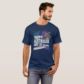 Ik hou van AUSTRALIË Happy Australia Day 26 januar T-shirt (Voorkant volledig)