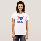 Ik hou van AUSTRALIË Happy Australia Day 26 januar T-shirt (Voorkant volledig)