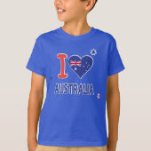 Ik hou van AUSTRALIË Happy Australia Day 26 januar T-shirt (Voorkant)