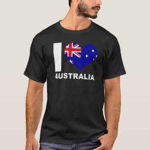 Ik hou van Australië Hart Vlag Australië T-shirt