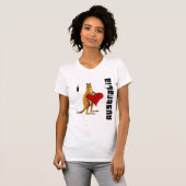 Ik hou van Australië - Kangaroo hartontwerp T-shirt (Voorkant volledig)