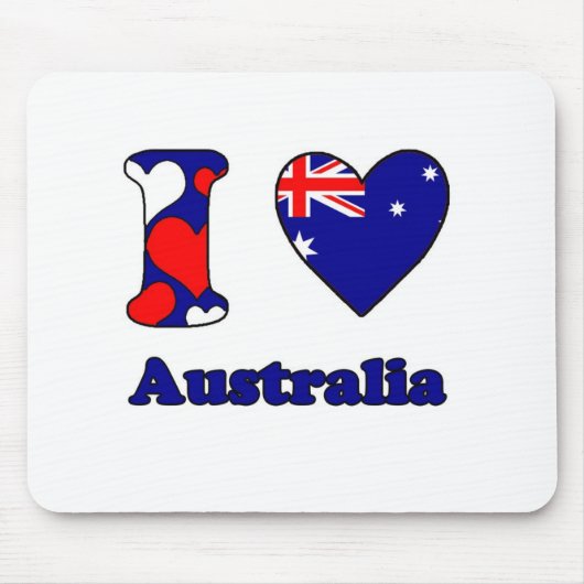 Ik hou van Australië Muismat (Voorkant)
