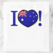 Ik hou van Australië Sticker (Tas)