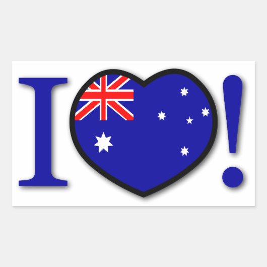 Ik hou van Australië Sticker (Voorkant)