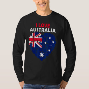 Ik hou van Australië Trots om Australische vlag Au T-shirt