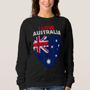 Ik hou van Australië Trots om Australische vlag Au Trui