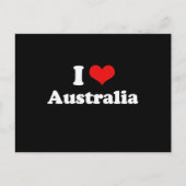 Ik hou van Australië Tshirt Briefkaart (Voorkant)