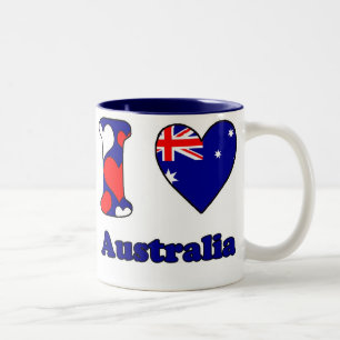 Ik hou van Australië Tweekleurige Koffiemok