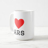 Ik hou van auto's koffiemok (Voorkant links)