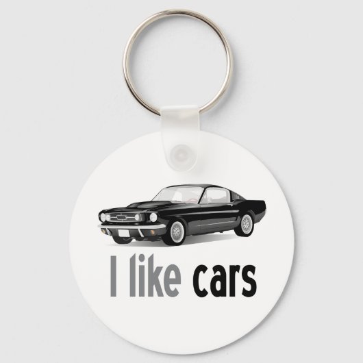 Ik hou van auto's sleutelhanger (Voorkant)