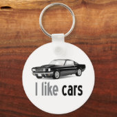Ik hou van auto's sleutelhanger (Voorkant)