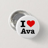 "Ik hou van AVA" Ronde Button 3,2 Cm (Voorkant /achterkant)