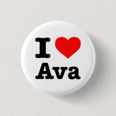 "Ik hou van AVA" Ronde Button 3,2 Cm (Voorkant)