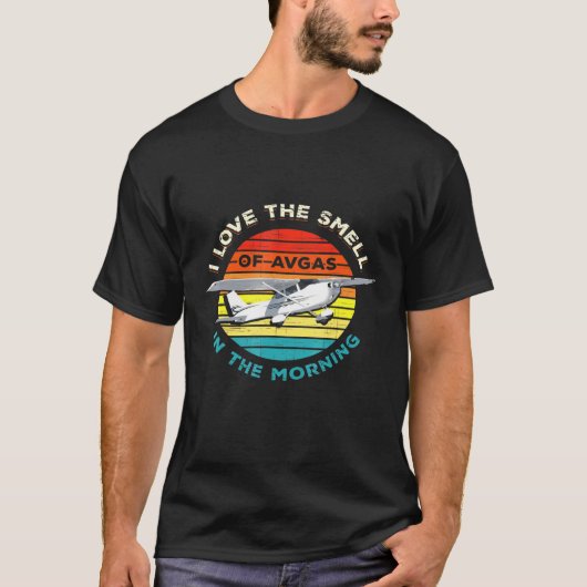 Ik hou van Avgas in de ochtend-retro-vin T-shirt (Voorkant)