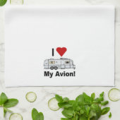 Ik HOU VAN Avion Keukenhanddoek (Gevouwen)