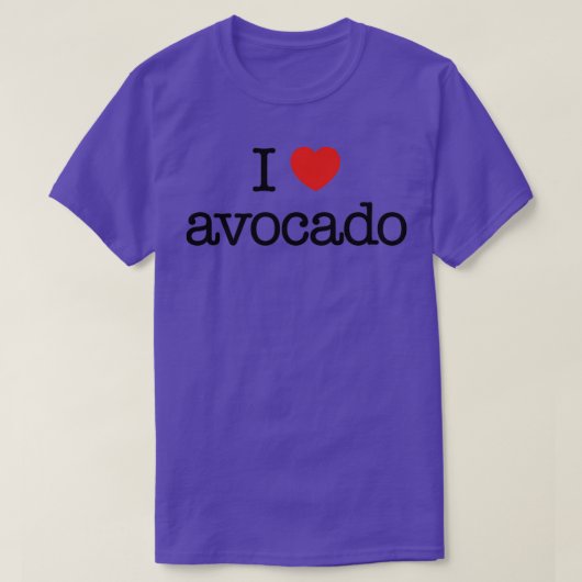 Ik hou van avocado 5 t-shirt (Design voorkant)