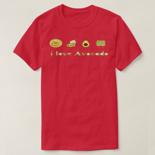 Ik hou van Avocado 8 T-shirt (Design voorkant)