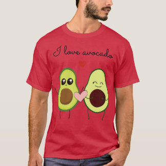 Ik hou van avocado avocado-paar t-shirt
