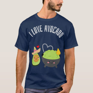 Ik hou van Avocado Cute Avocados, gezond eten T-shirt