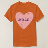 ik hou van avocado pastel roze hart t-shirt (Design voorkant)