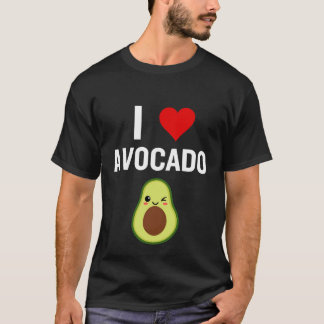 Ik hou van Avocado T-shirt Funny Avocado Liefhebbe