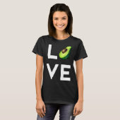 Ik hou van avocado vegan t-shirt (Voorkant volledig)