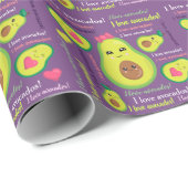 Ik hou van avocado's cadeaupapier (Rol Hoek)