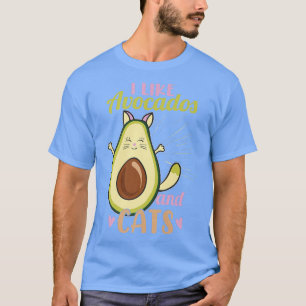 Ik hou van Avocados en CatsGuacamole Avocado Lover T-shirt