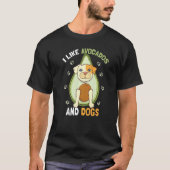 Ik hou van Avocados en Dogs Dog Guacamole Pet Avoc T-shirt (Voorkant)